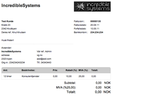 Fakturaeksempel